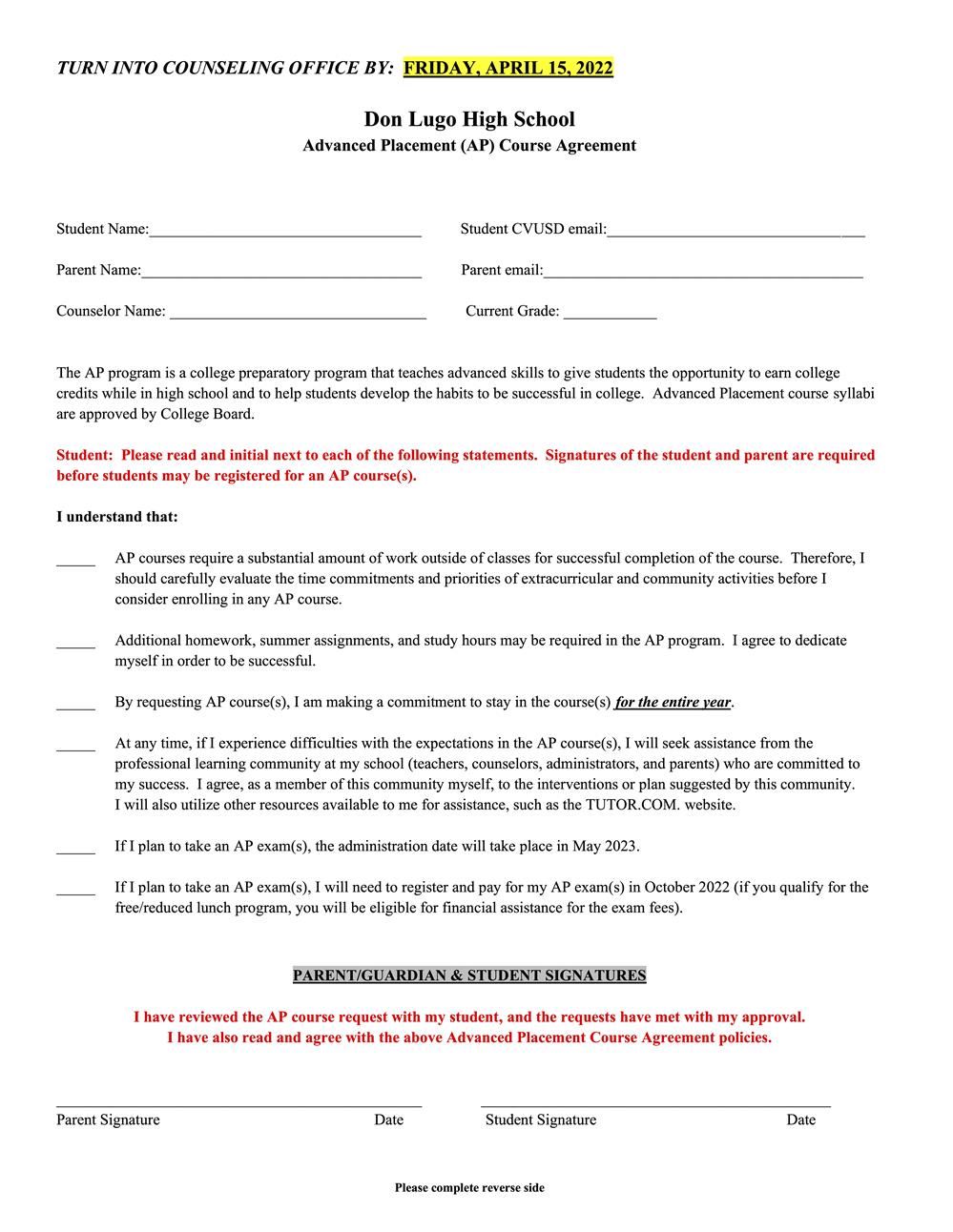 AP Contract